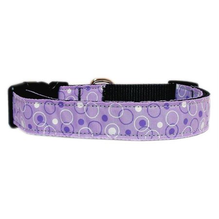 UNCONDITIONAL LOVE Retro Nylon Ribbon Collar Lavender Large UN805040